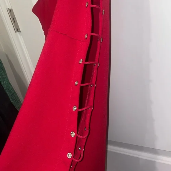Kaylee kollection red dress with slits and jewels down both sides size medium - Picture 8 of 8